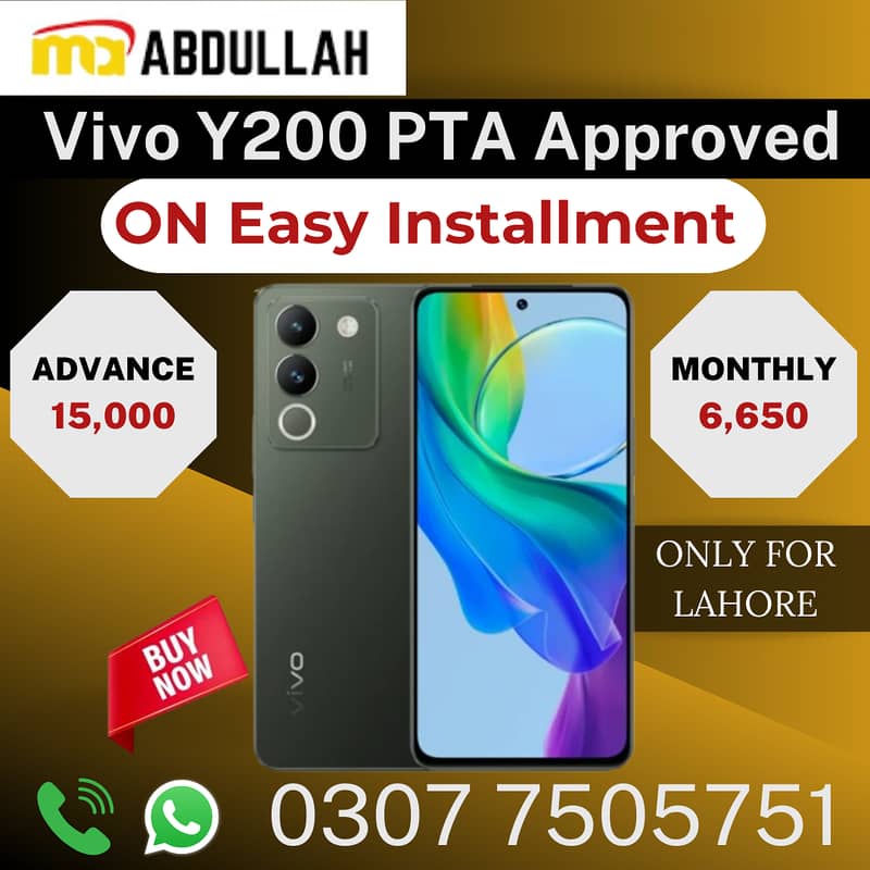 Vivo Y200 PTA Approved Mobile 8/256 GB Available On Easy Installment 0