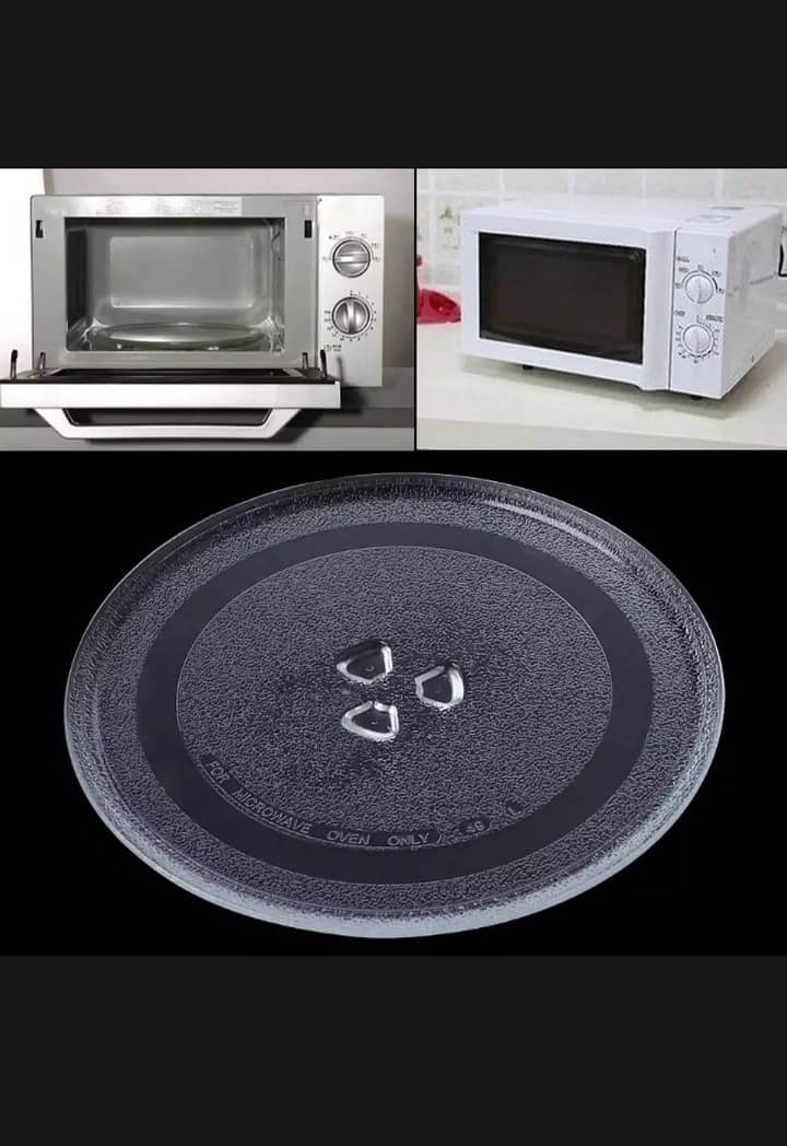 Microwave oven glass turnable plate glass tray delivery avail 0