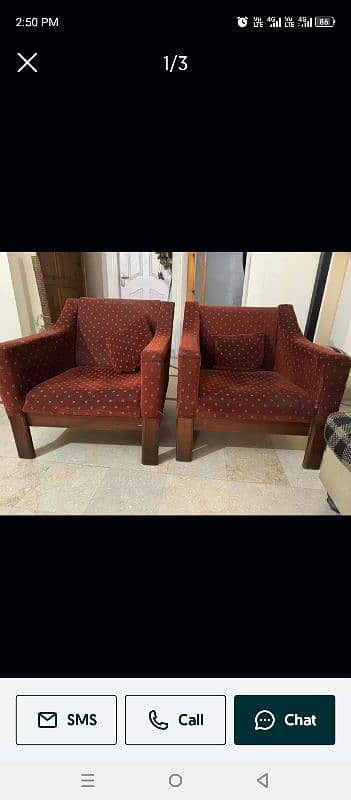 Solid Wooden Sofa Chairs 2