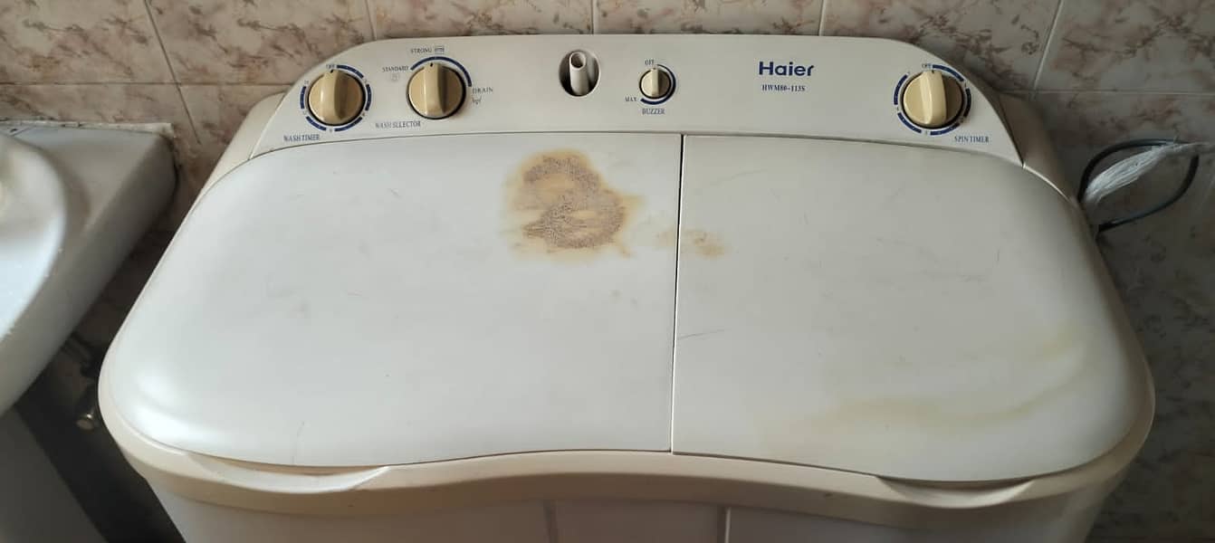 Haier Washing machine alongwith spinner for sale 4