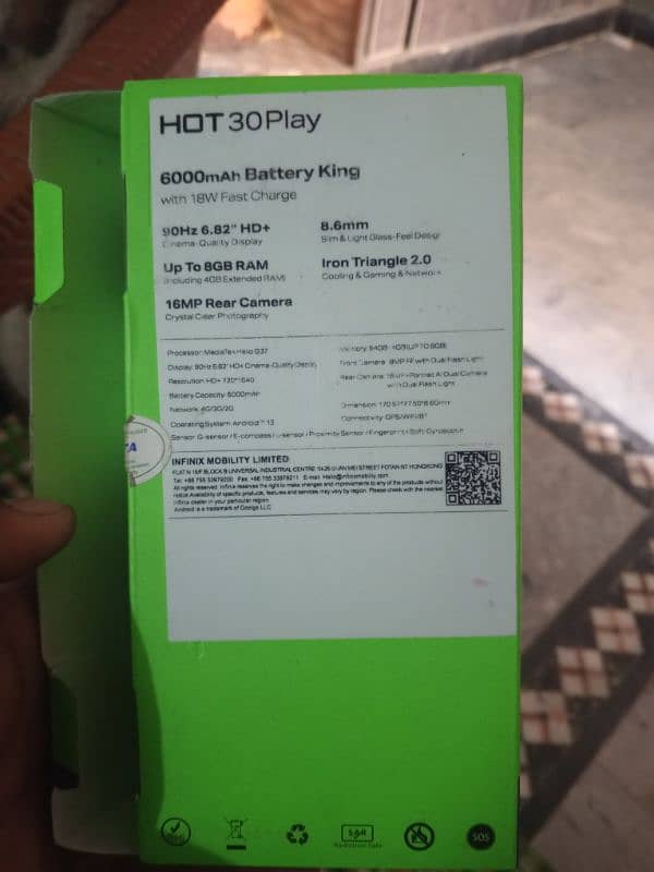 Infinix hot 30 play 8/64 1