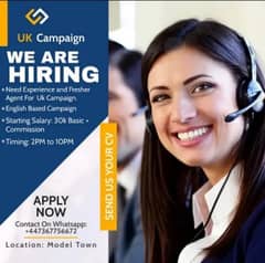 Call Center Agents Male + Female Required Experienced