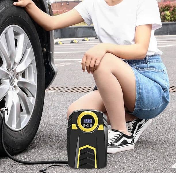 Compact 12V Car Air Compressor with Digital Display 1