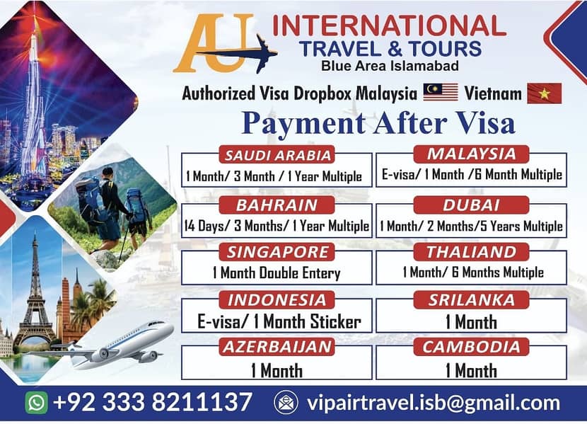 Umrah, Tourist, Work, and Student Visas Available/Travel visa services 0