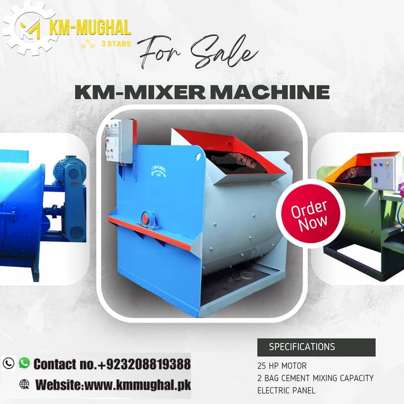 Pan Mixer Machine for soil mixing and concrete and chemecial mixing 2