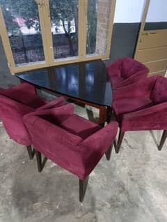 sofa chairs and tables used