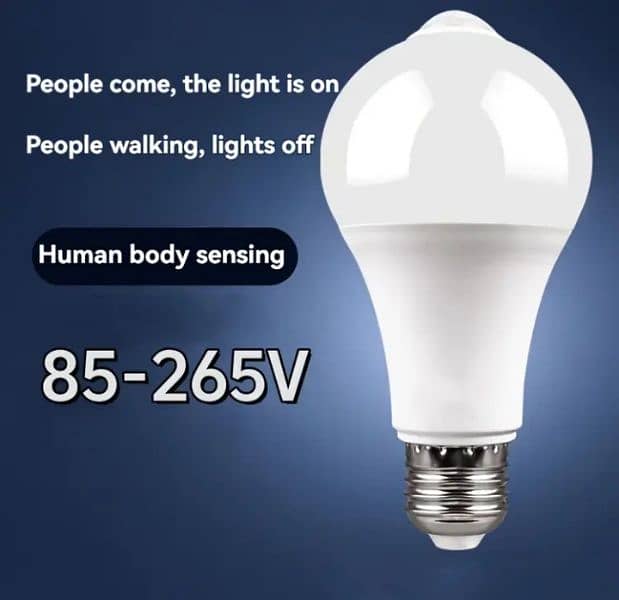 Motion Sensor Light Bulb 6W 9W 12W 20W on 85V-220V Infrared Smart LED. 3