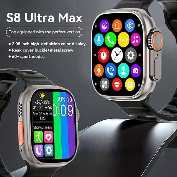 S8 Ultra Smart Watch | Bluetooth Calling | Fitness Tracker for Men & W 1