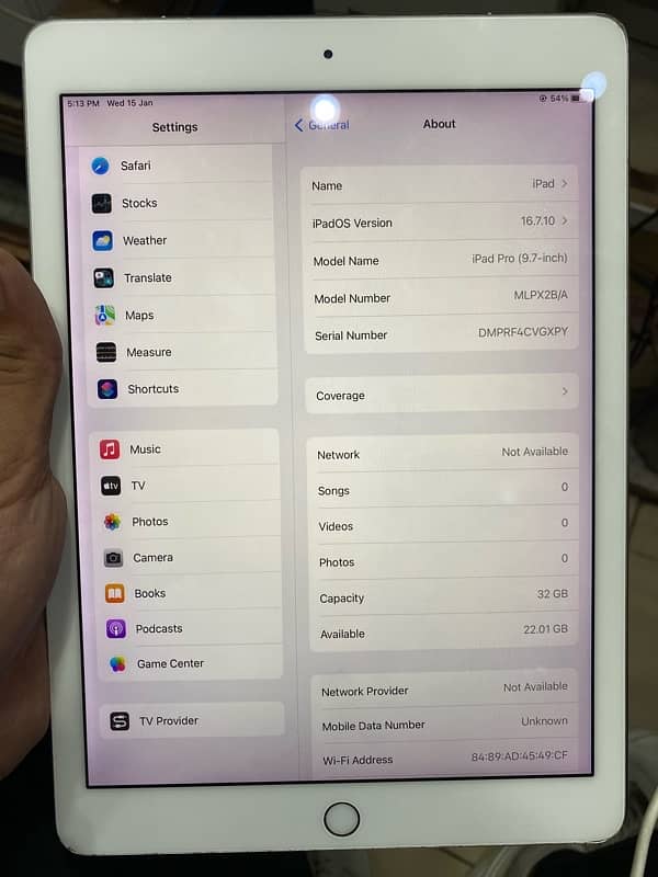 Ipad pro 9.7 pta approved 32gb 85% health better 1