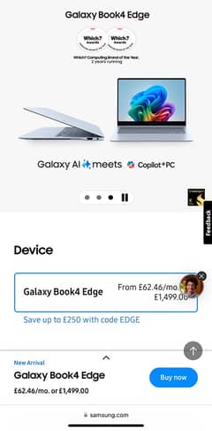 Galaxy Book 4 edge 16/512 Powerfull Laptop