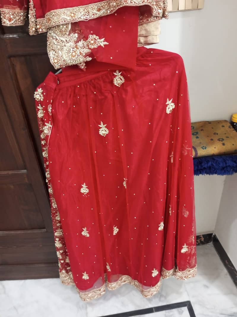 Red Classic Lehnga Set with dupatta | Bridal Barat Lehnga | Dress 4