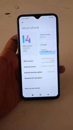 Redmi 9t 4/64 android version 14 only mobile