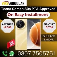 Tecno Camon 30s PTA Approved Mobile 8/256 GB Available On Installment