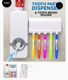 Tooth Paste Dispenser & Tooth Brush Holder