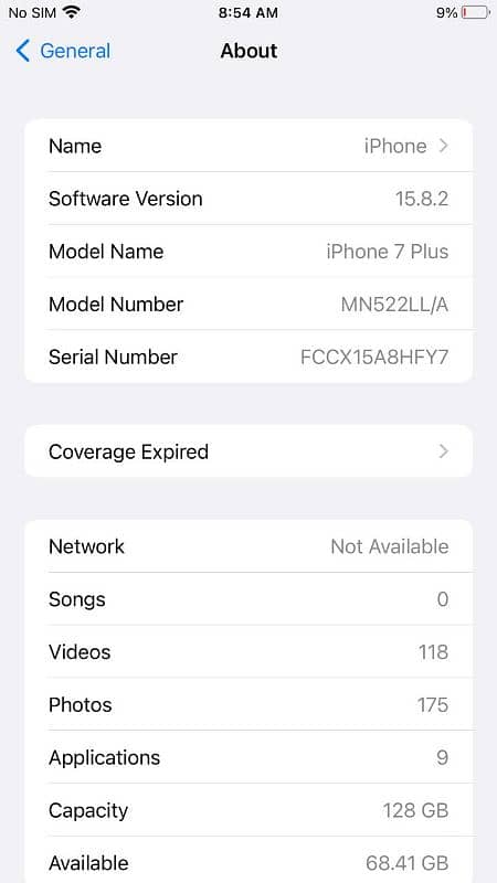 iphone 7 plus  non pata condition 10 by 9 ha everything is working 7