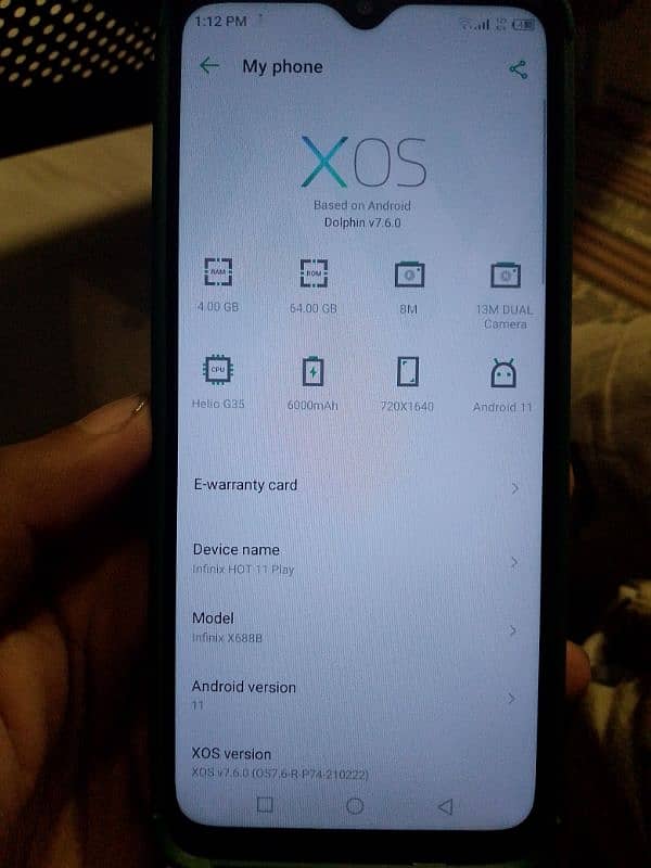 Infinix hot 11 play only mobile h or 100%working m h 2