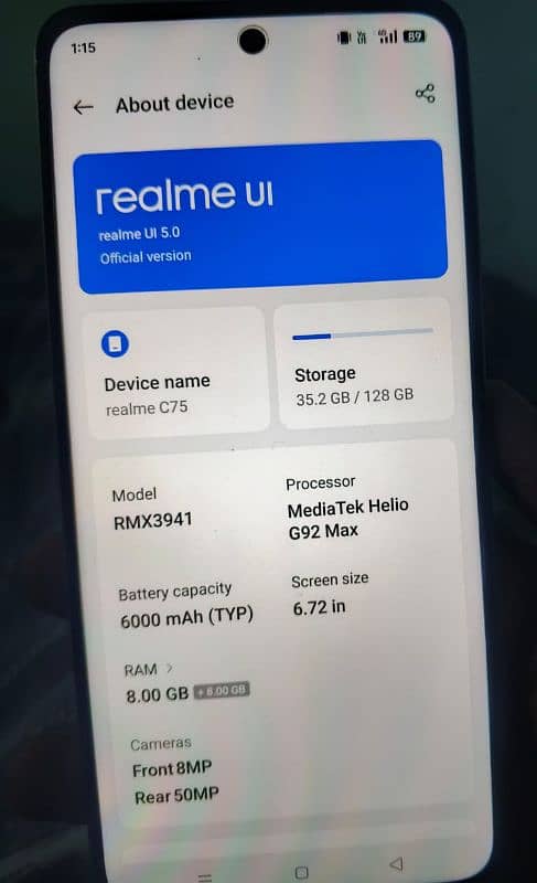 Realme C75 (45000) only 9 days used 5