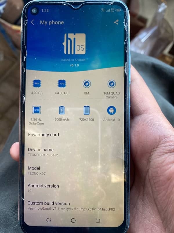 tecno pop 5 10/8 condition  4/64 5