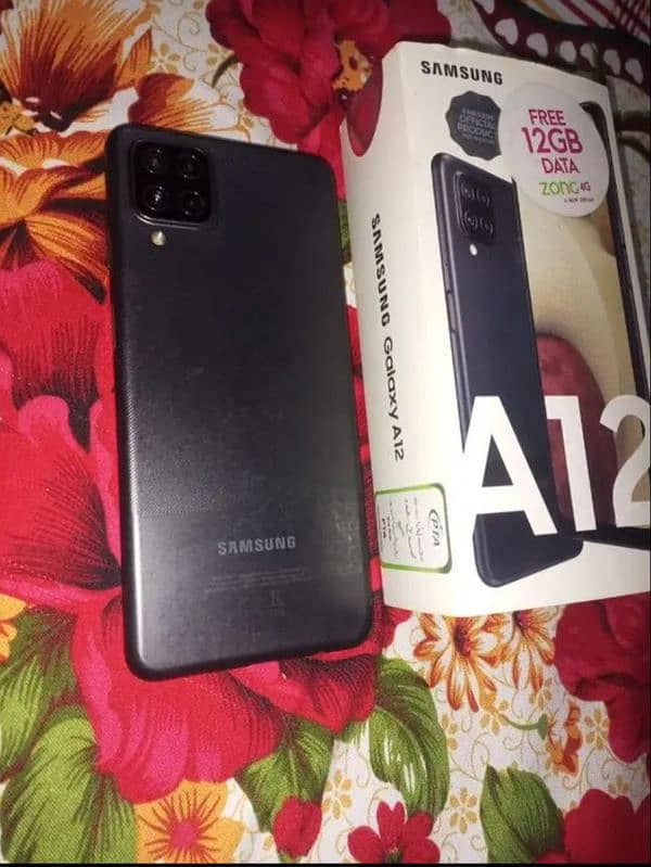 Samsung a12 with box 0