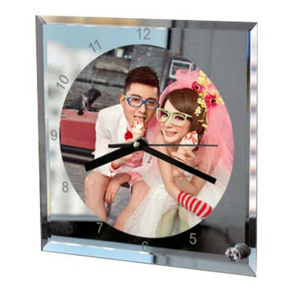 sublimation  Glass clock photo frame 2