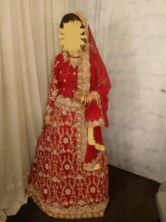 Bridal Lehenga for Barat with handmade work