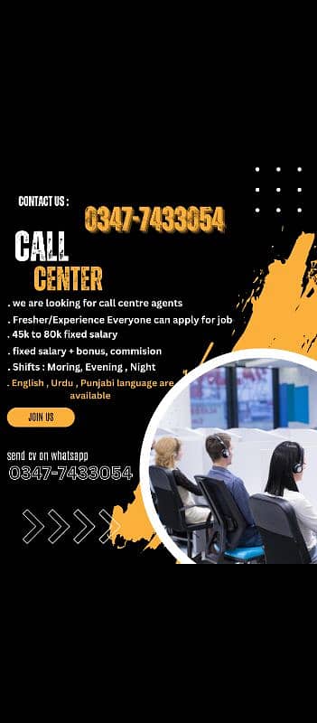 Call centre jobs for fresher/ experience 0