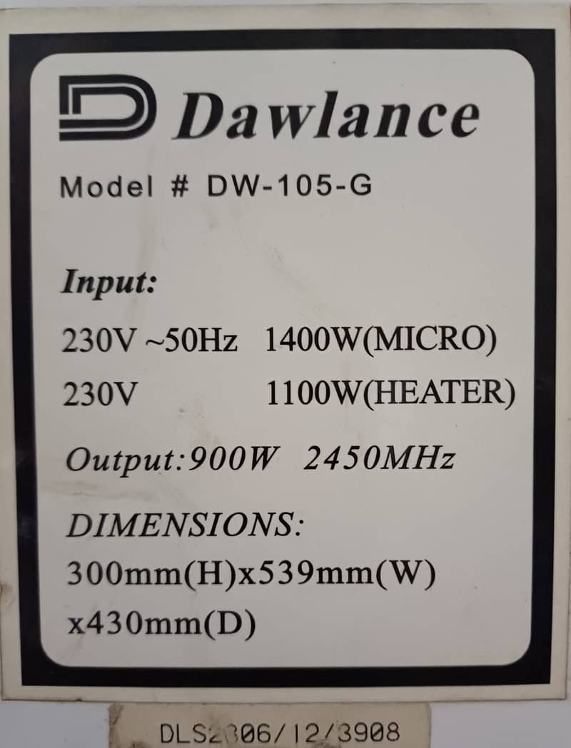 DW-105-G Grill Microwave Oven 4