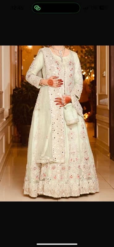 walima dress weared only once heavy duppata 0