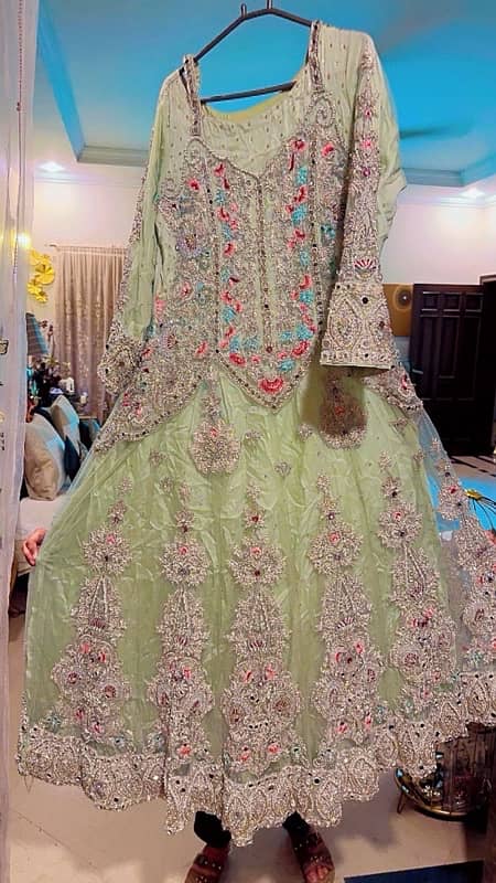 walima dress weared only once heavy duppata 1