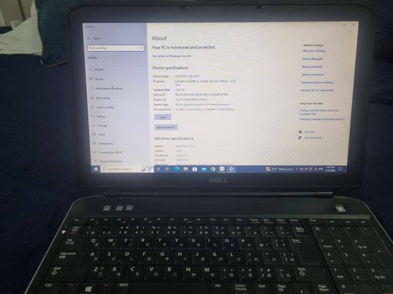 Dell Labtop Core i5 2gb Ram 256gb storag with Orignal Charger 1