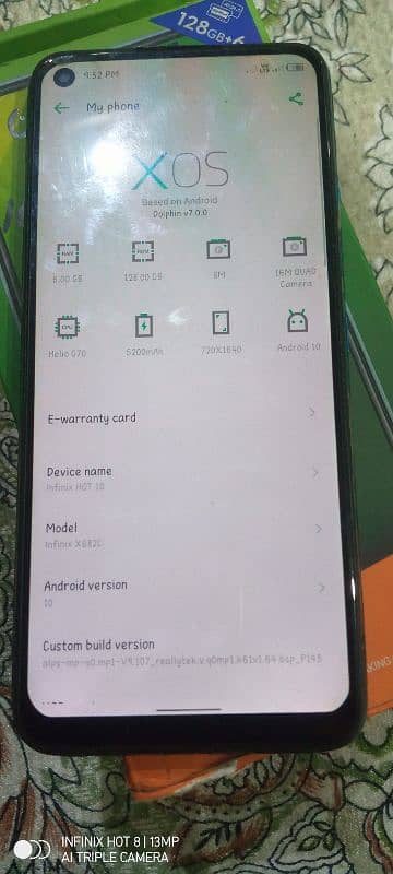 infinix hot 10  6/128 my whatapp no. 03254973705 6
