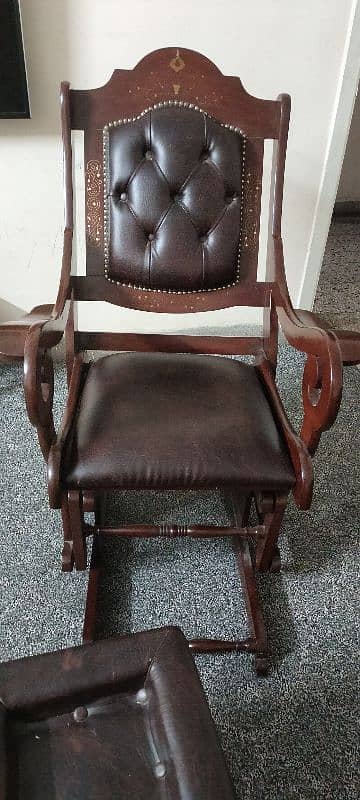 Rocking chair with Leg rest 1