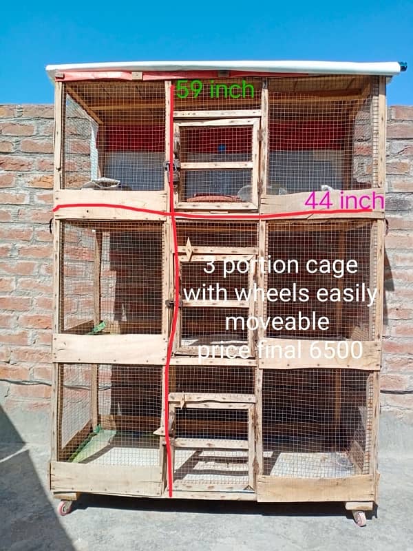 Three portion cage with tyres 0