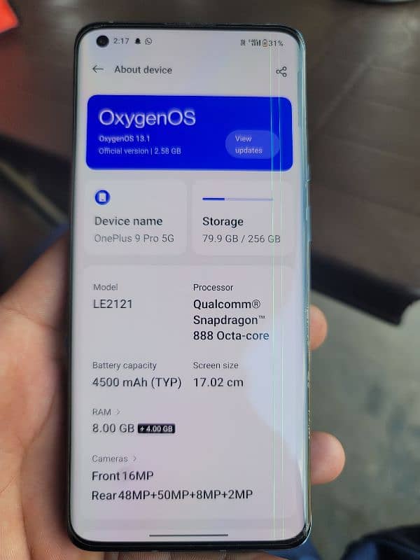 oneplus 9pro 8/256 pta approved 0