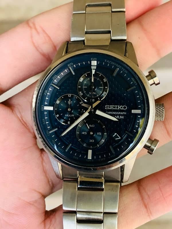 Seiko SSB387P1 Men's Watch Quartz Titanium With Stainless Steel Strap 1