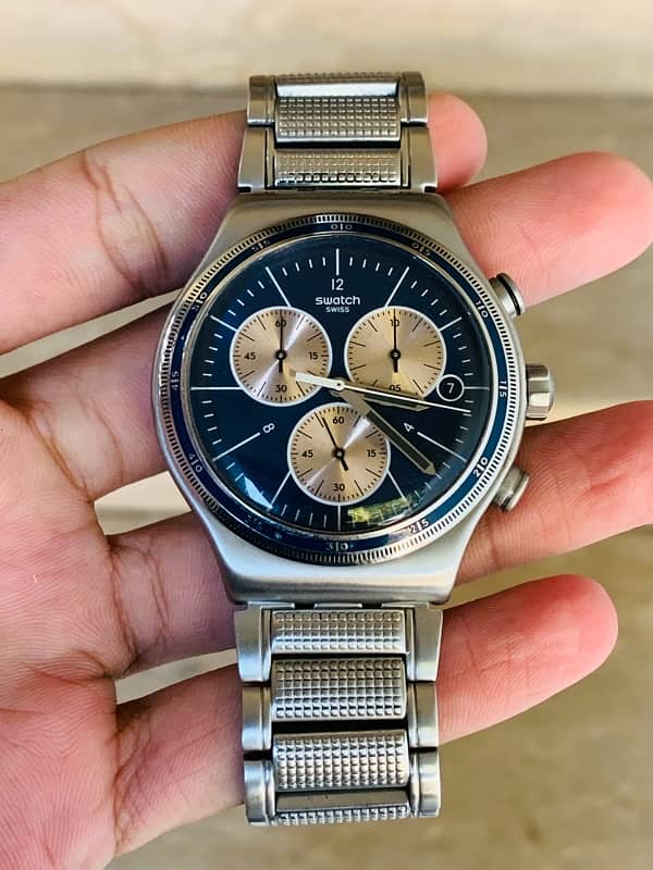 Swatch Swiss Made Chronograph Original Stainless Steel Watch 44mm 8