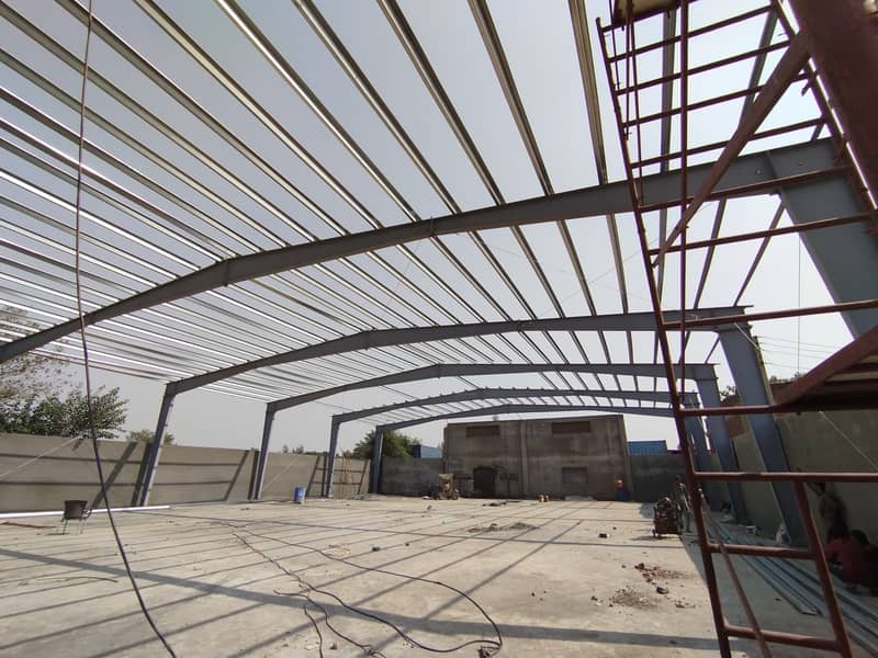 Industrial Shed / Per-Febricated steel structure /parking dairy shed 4