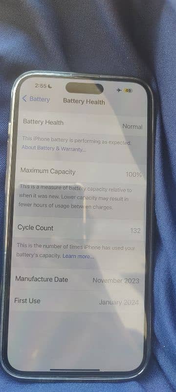 iPhone 15 pro max natural titanium 256 GB jv 8