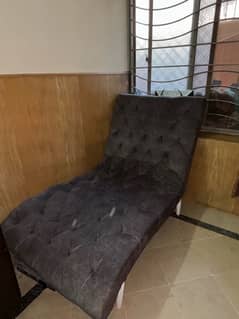 Grey Velvet Recliner