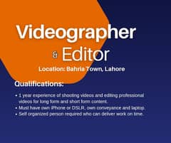 Videographer + Video Editor