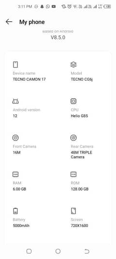 Tecno Camon 17