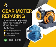 lift Repairng Services Gear moter worm wheel repairing services