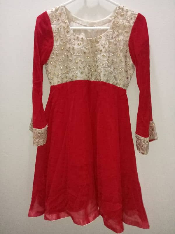 Red maxi for girls kids 3 piece STICHED 0