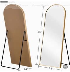 METAL STAND MIRROR / 24 x 60 inches .