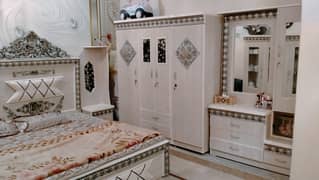 Furniture set bed, dressing, divider, wardrobe