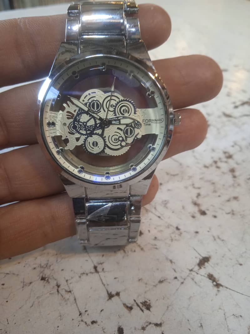 Transparent skeleton watch 0