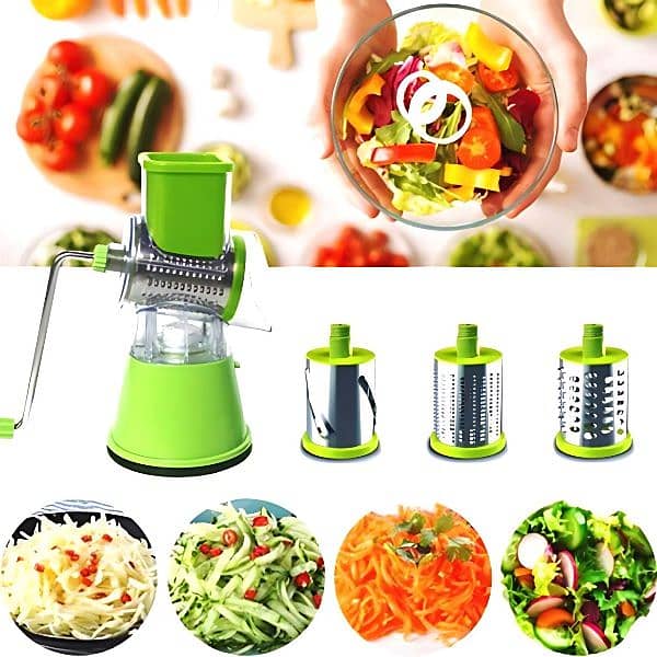 Free Delivery! 3-in-1 Vegetable Cutter Machine with a Gift 1