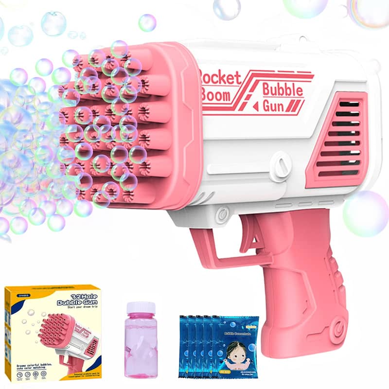 Bubble Machine Automatic Electric Gatling Bubble Guns  32 Hole Bubble 1