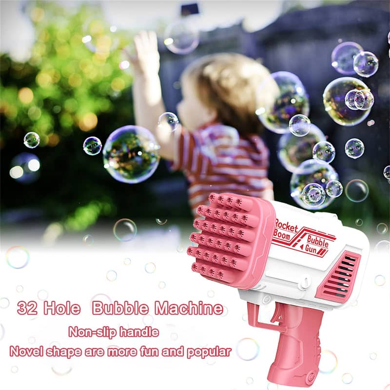 Bubble Machine Automatic Electric Gatling Bubble Guns  32 Hole Bubble 2