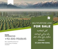 Multipurpose 275 Kanal Land for Sale in Mangial, Fateh Jang (Attock)